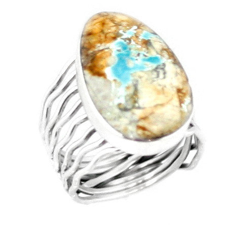 Boulder Turquoise Ring  SIZE 8
