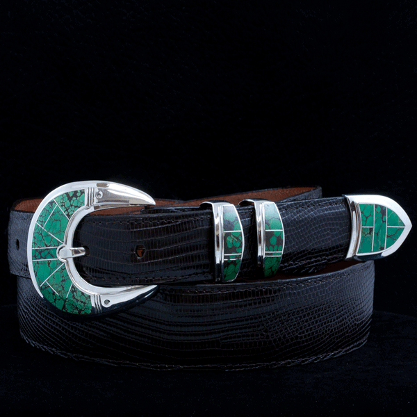 Supersmith Handcrafted Chinese Turquoise 1" Inlaid Ranger Belt Buckle