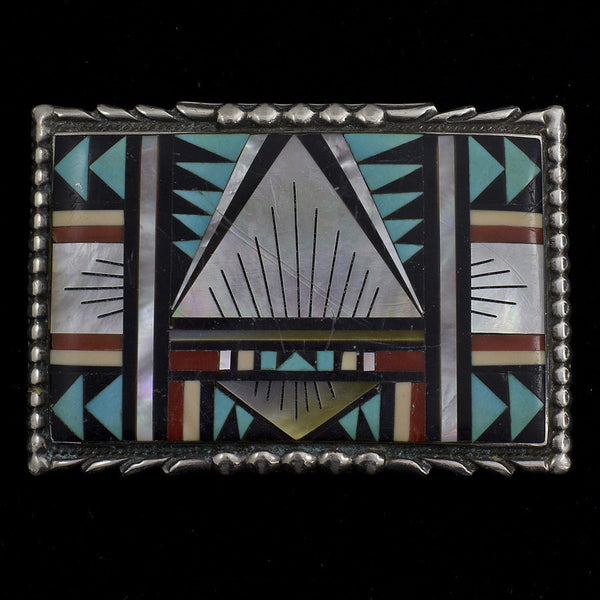 AD Zuni Sterling Silver Belt Buckle