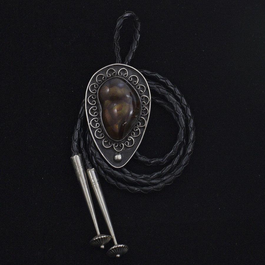 Bolo - Sterling Silver with Fire Agate