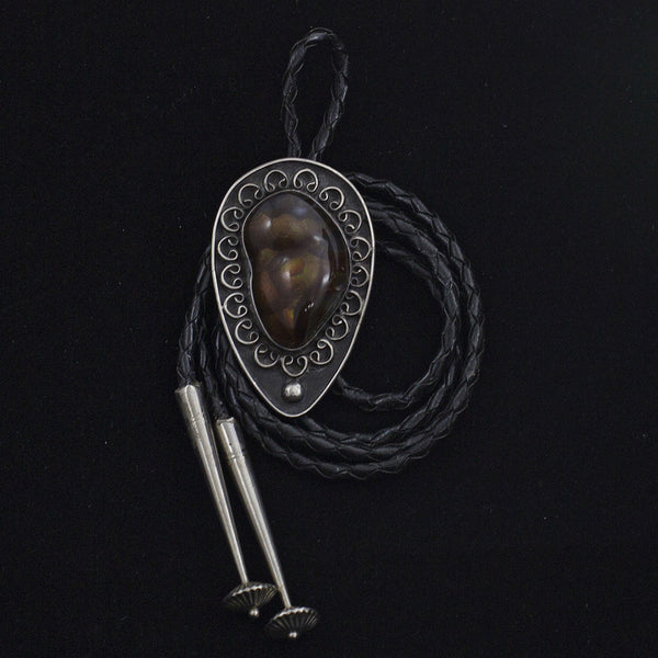 Bolo - Sterling Silver with Fire Agate