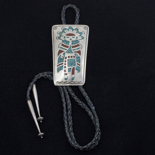 Bolo - Sterling Silver with Crushed Stones