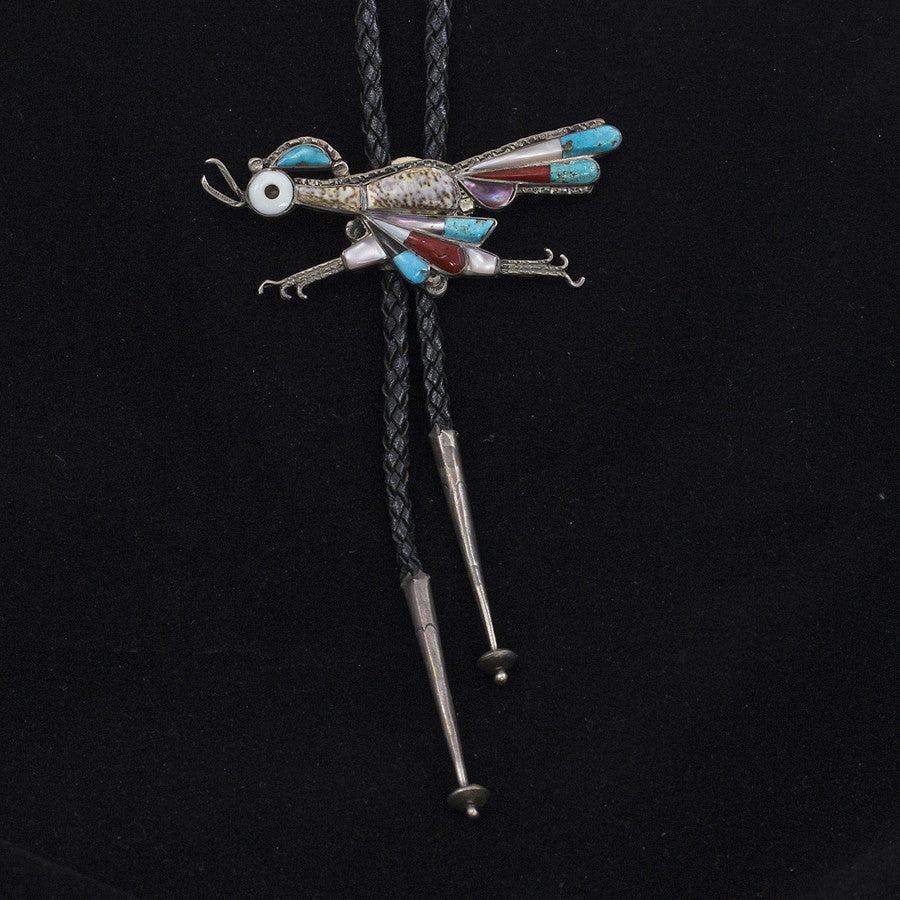 Zuni Roadrunner Bolo - Sterling Silver