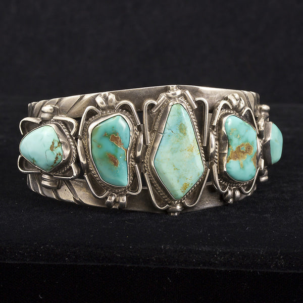 Turquoise Cuff Bracelet - Sterling Silver