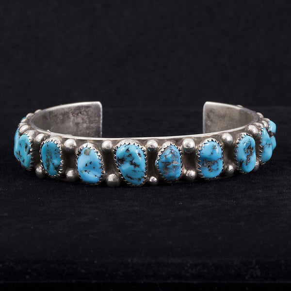 Turquoise Cuff Bracelet - Sterling Silver