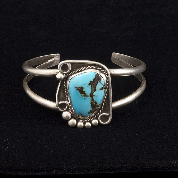 Turquoise Cuff Bracelet - Sterling Silver