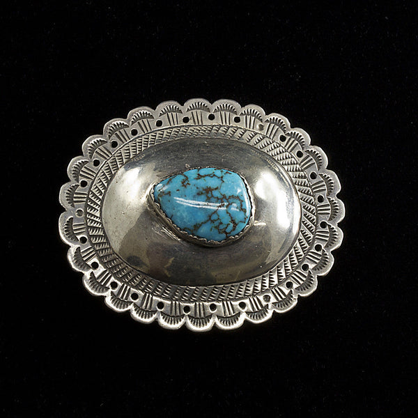 Sterling Silver and Turquoise Belt Buckle