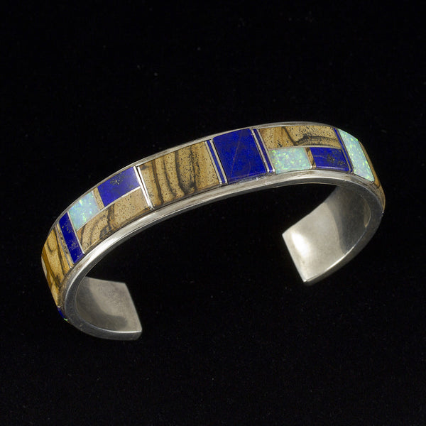 NR Inlay Cuff Bracelet - Sterling Silver