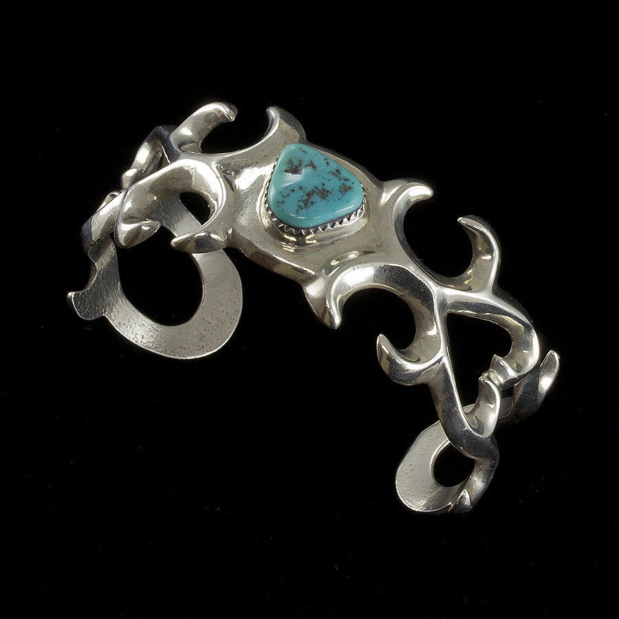 Turquoise Cuff Bracelet - Sterling Silver