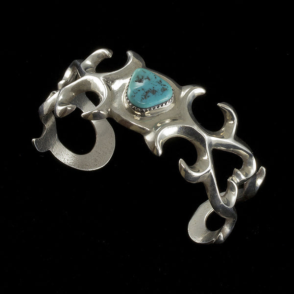 Turquoise Cuff Bracelet - Sterling Silver