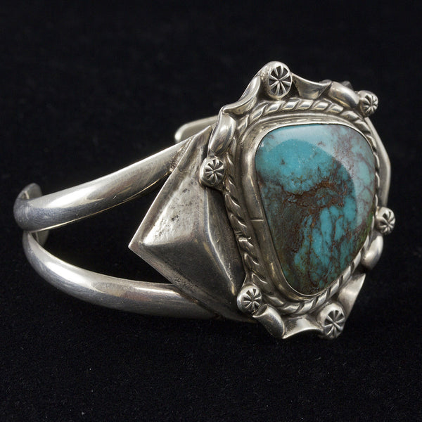 Turquoise Cuff Bracelet - Sterling Silver