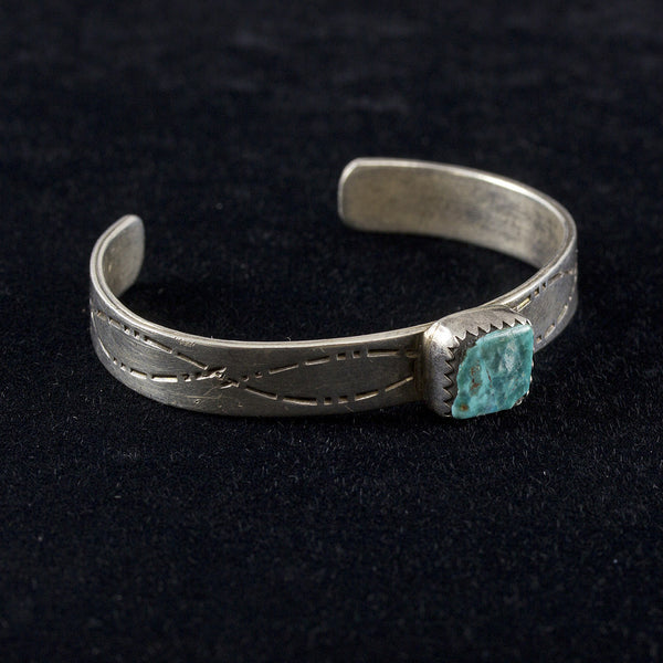 Child's Turquoise Cuff Bracelet - Sterling Silver