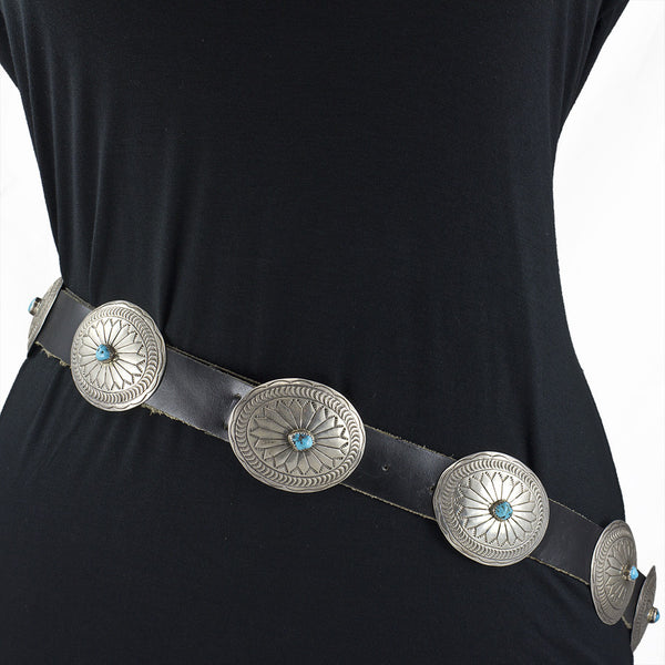 Sterling Silver Concho Belt