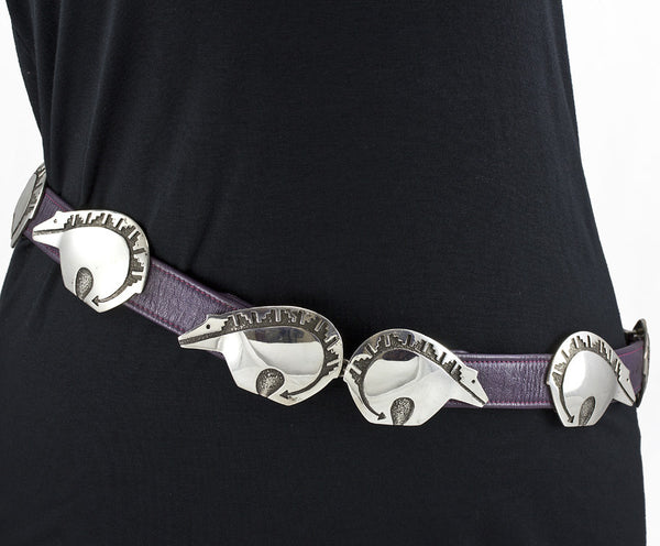 Sterling Silver Bear Concho Belt