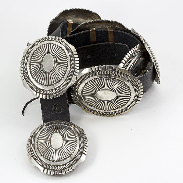 Sterling Silver 8 Concho Belt
