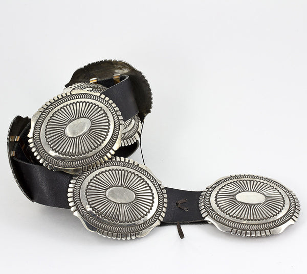 Sterling Silver 8 Concho Belt