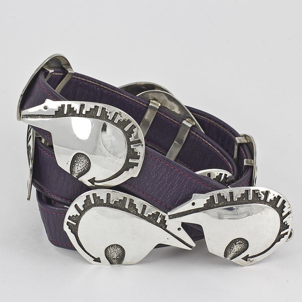 Sterling Silver Bear Concho Belt