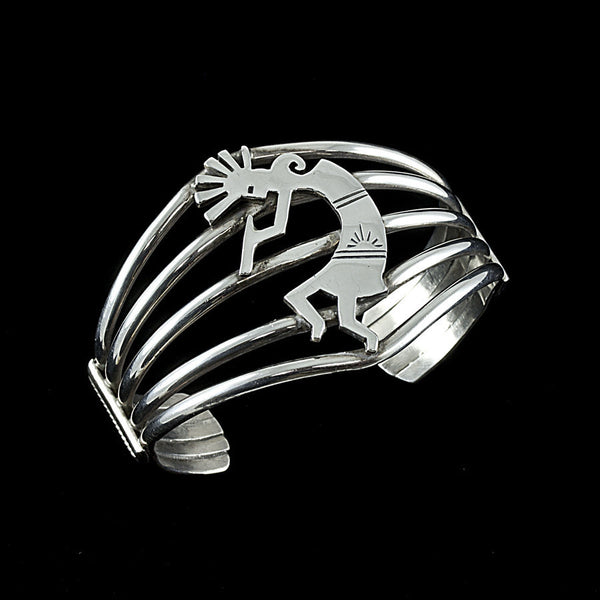 Kokopelli Cuff Bracelet - Sterling Silver
