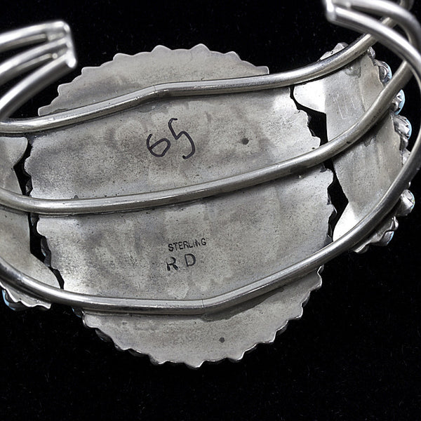 Turquoise Cuff Bracelet - Sterling Silver