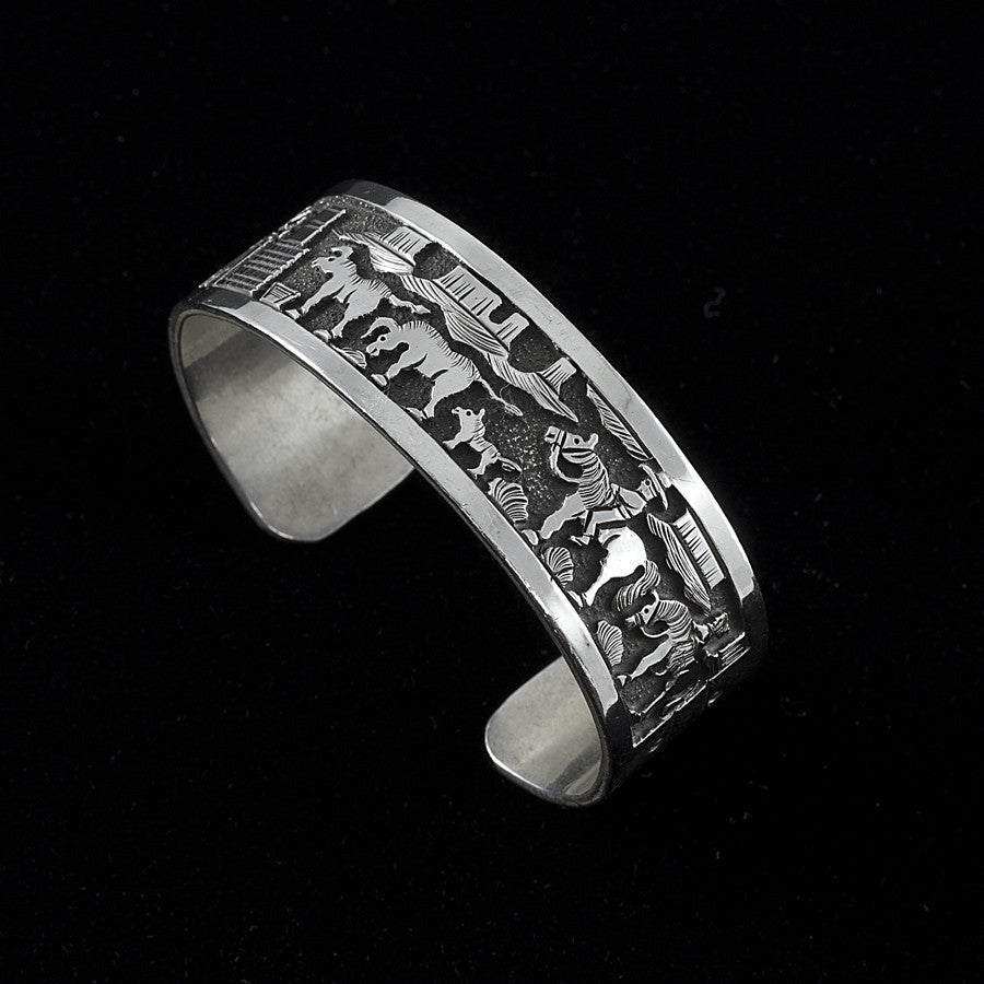 Story Teller Cuff Bracelet - Sterling Silver
