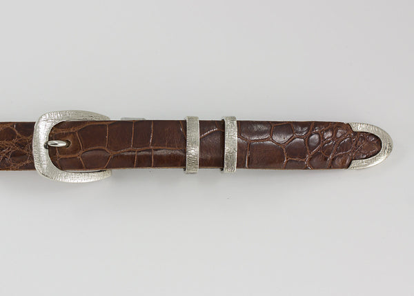Alexander Kalifano White Bronze 1"  Impress Belt Buckle