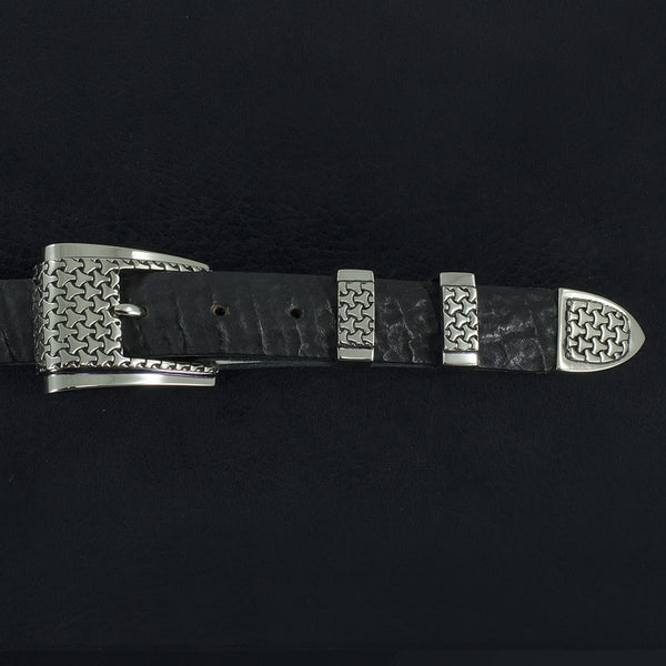 Alexander Kalifano White Bronze 1" Link Belt Buckle