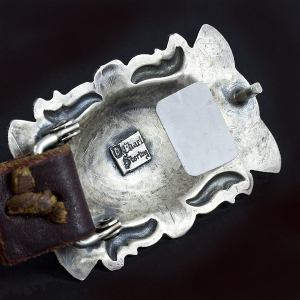Sterling Silver and Brown Leather 54" Concho Belt
