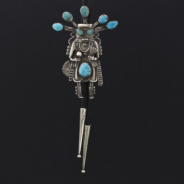 Turquoise Kachina style Bolo Tie