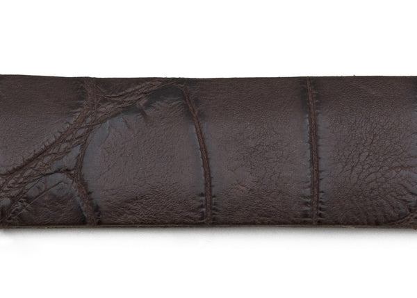 Chocolate Matte Custom Alligator Belt Strap