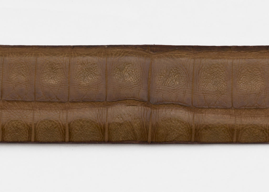 Saddle Tan Matte Custom Alligator Belt Strap