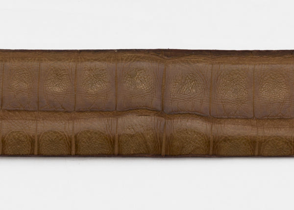 Saddle Tan Matte Custom Alligator Belt Strap