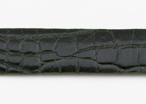 Forest Green Glazed Custom Alligator Belt Strap