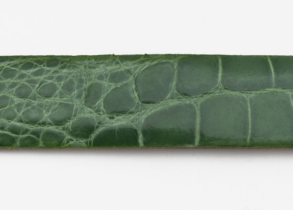 Grass Green Glazed Custom Alligator Belt Strap