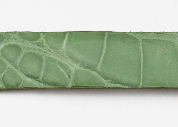 Lime Green Glazed Custom Alligator Belt Strap