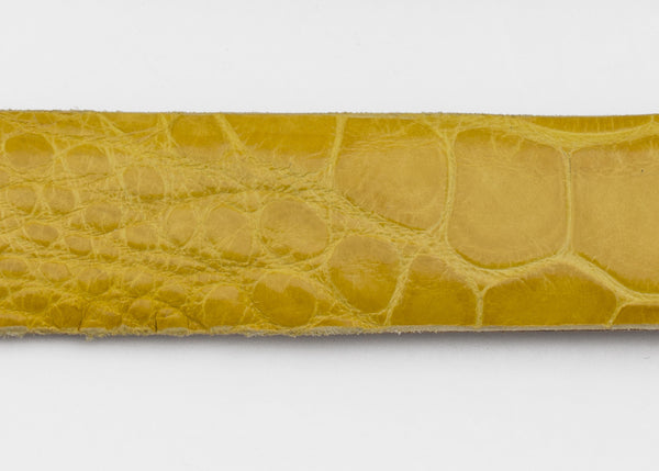 Yellow Glazed Custom Alligator Belt Strap