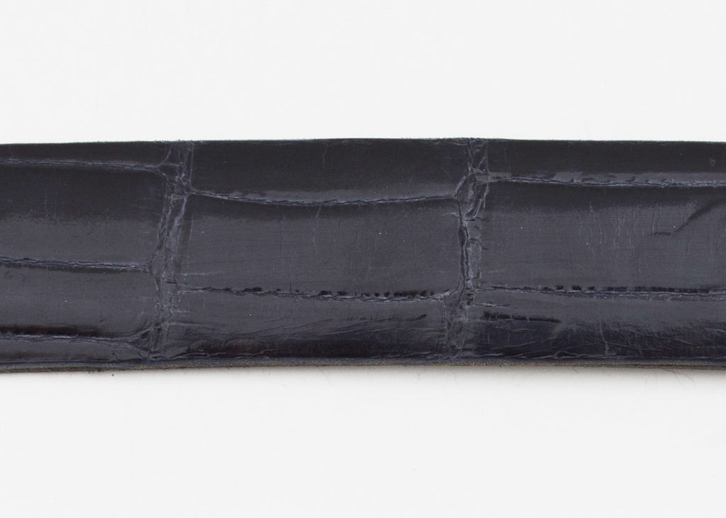 Navy Glazed Custom Alligator Belt Strap