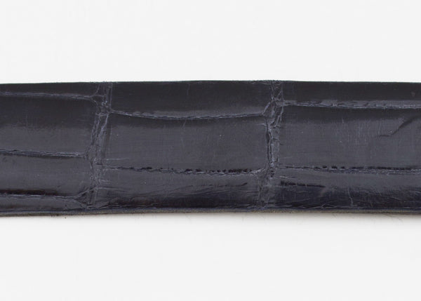 Navy Glazed Custom Alligator Belt Strap