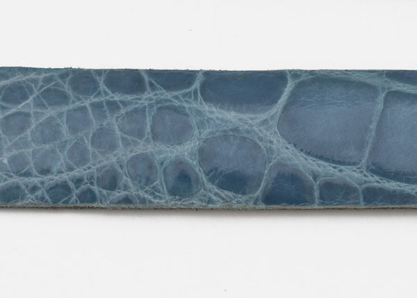 Summer Blue Glazed Custom Alligator Belt Strap