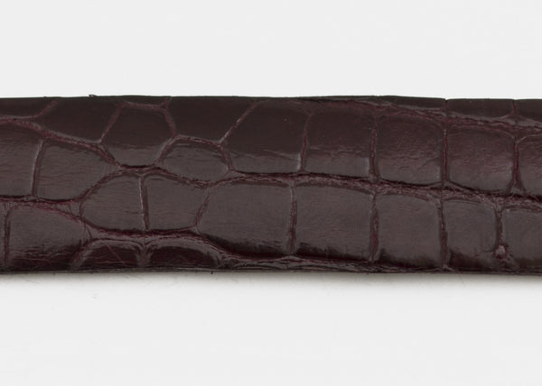 Burgundy Glazed Custom Alligator Belt Strap