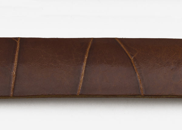 Cognac Glazed Custom Alligator Belt Strap