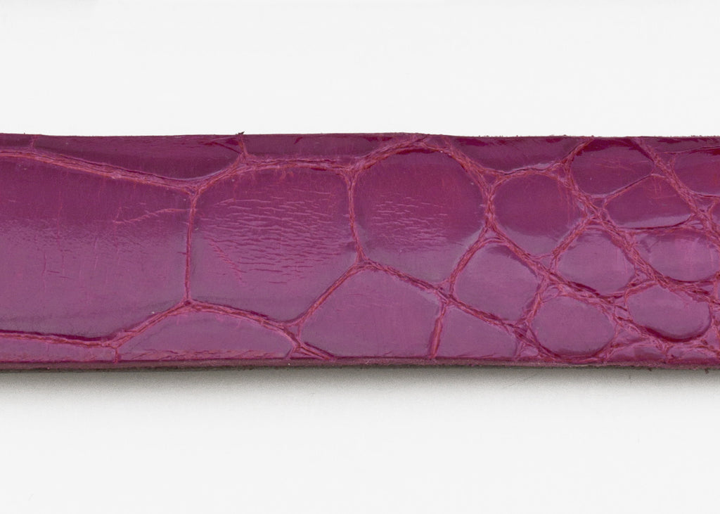 Magenta Glazed Custom Alligator Belt Strap