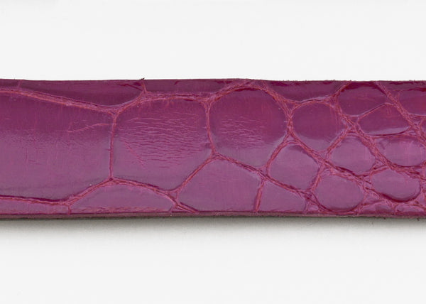 Magenta Glazed Custom Alligator Belt Strap