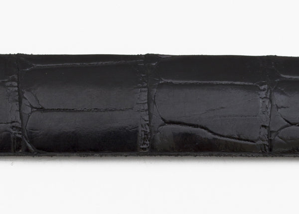 Black Glazed Custom Alligator Belt Strap