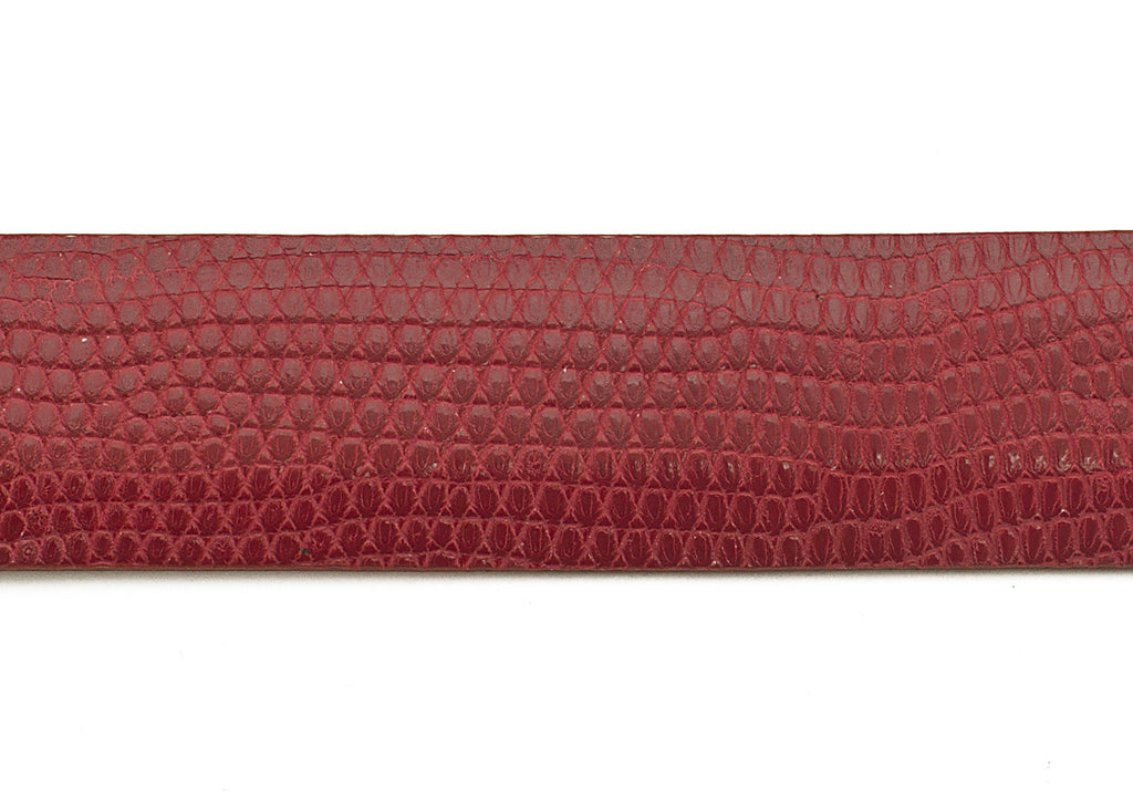 Red Custom Java Lizard Belt Strap