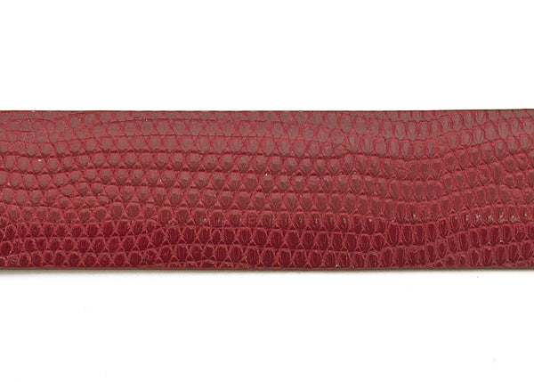 Red Custom Java Lizard Belt Strap