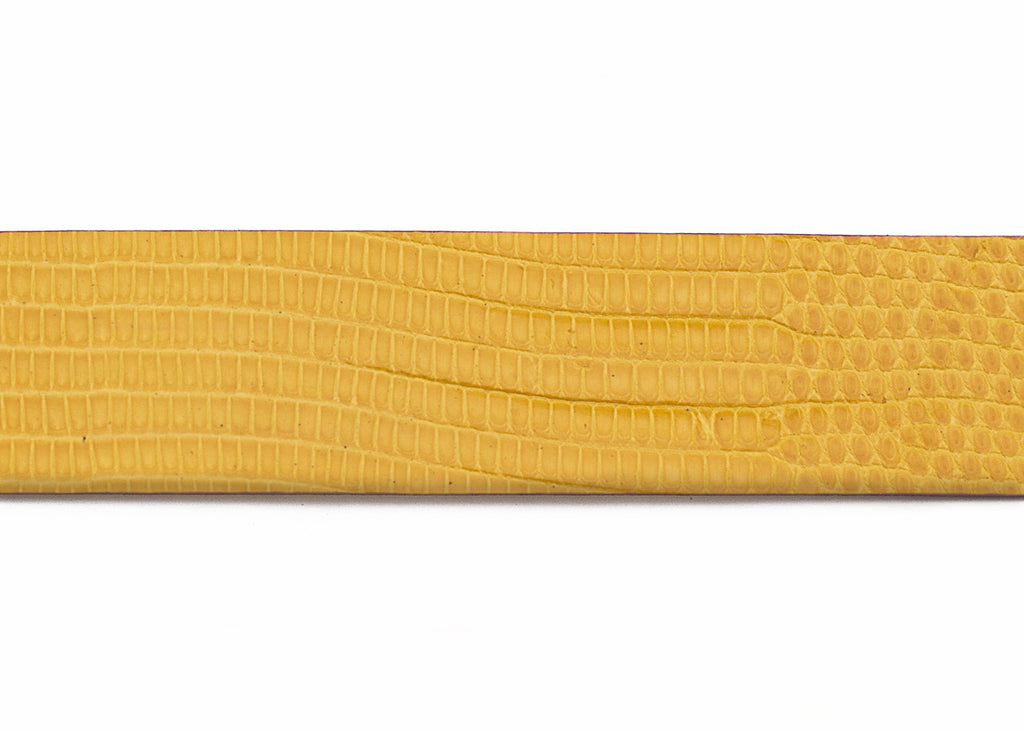 Sun Yellow Custom Java Lizard Belt Strap