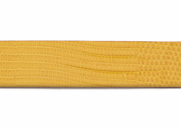 Sun Yellow Custom Java Lizard Belt Strap