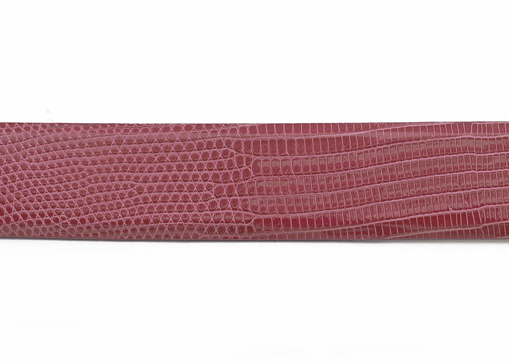 Indian Pink Custom Java Lizard Belt Strap