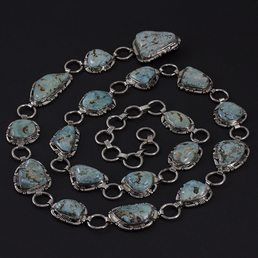 Rare Dry Creek Mine Sacred Buffalo Sterling Silver Concho Belt
