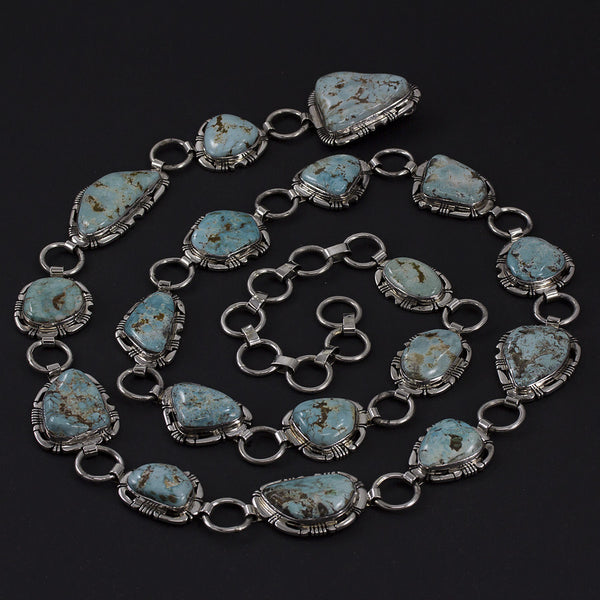 Rare Dry Creek Mine Sacred Buffalo Sterling Silver Concho Belt